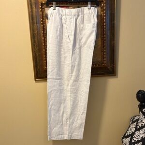 Cynthia Rowley Linen Wide Leg High Waist, Pockets Pants